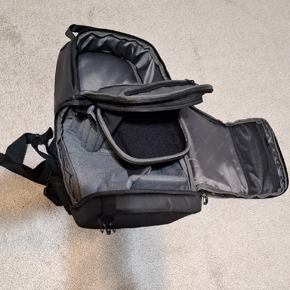 Black Urban Backpack with Padded Compartments and Durable Design - Picture 5 of 7